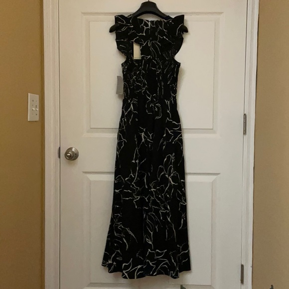 Melloday Smocked Cap Sleeve Maxi Dress 